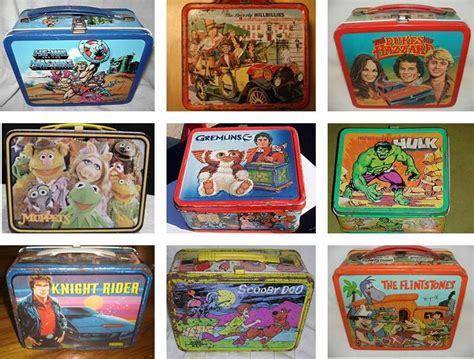 1980's metal lunch boxes|vintage lunch box price guide.